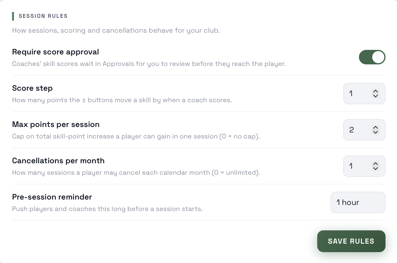 Skill catalogue setup